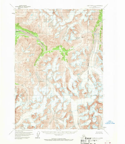 United States Geological Survey Lake Clark D-2, AK (1958, 63360-Scale) digital map