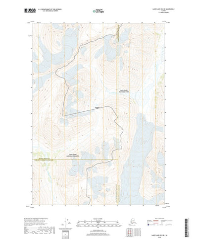 United States Geological Survey Lake Clark D-2 NE, AK (2018, 25000-Scale) digital map
