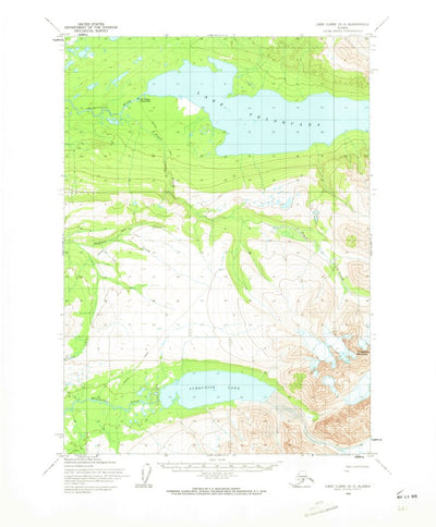 United States Geological Survey Lake Clark D-3, AK (1954, 63360-Scale) digital map