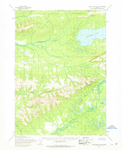 United States Geological Survey Lake Clark D-6, AK (1954, 63360-Scale) digital map