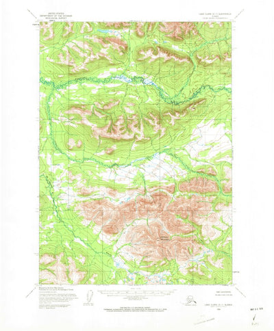 United States Geological Survey Lake Clark D-7, AK (1954, 63360-Scale) digital map