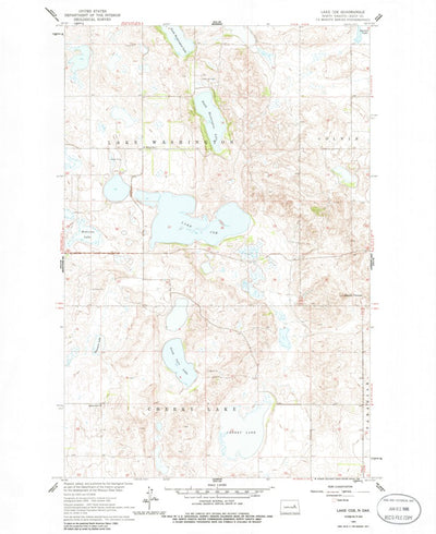 United States Geological Survey Lake Coe, ND (1961, 24000-Scale) digital map