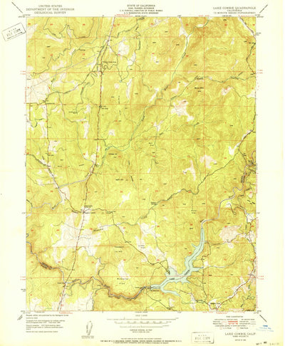 United States Geological Survey Lake Combie, CA (1950, 24000-Scale) digital map