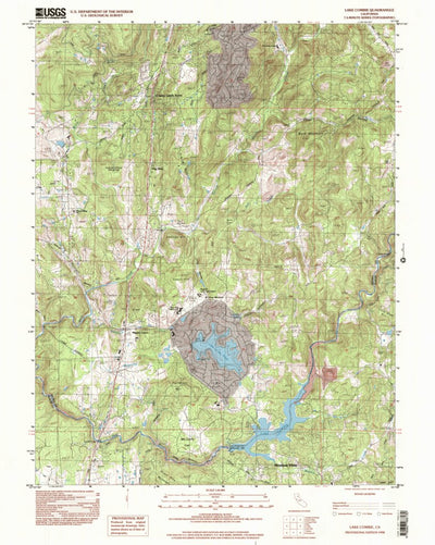 United States Geological Survey Lake Combie, CA (1998, 24000-Scale) digital map