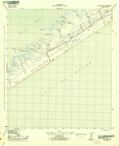 United States Geological Survey Lake Como, TX (1943, 25000-Scale) digital map
