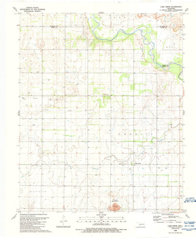 United States Geological Survey Lake Creek, OK (1989, 24000-Scale) digital map