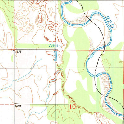 United States Geological Survey Lake Creek, OK (1989, 24000-Scale) digital map