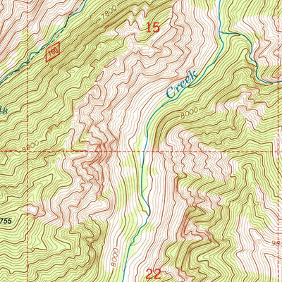 United States Geological Survey Lake Creek, WY (1991, 24000-Scale) digital map