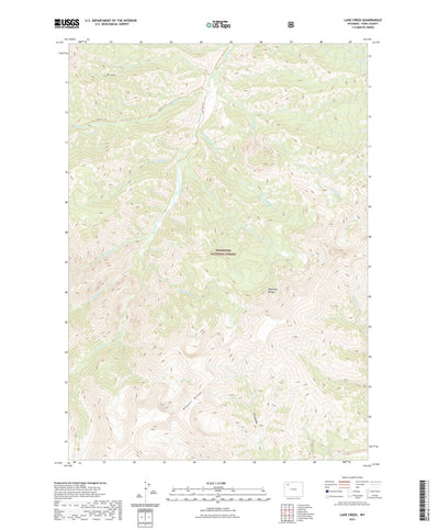 United States Geological Survey Lake Creek, WY (2021, 24000-Scale) digital map