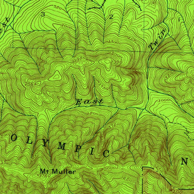 United States Geological Survey Lake Crescent, WA (1918, 62500-Scale) digital map