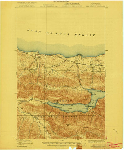 United States Geological Survey Lake Crescent, WA (1922, 62500-Scale) digital map
