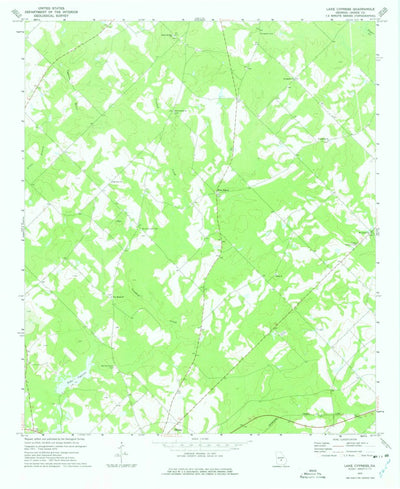 United States Geological Survey Lake Cypress, GA (1972, 24000-Scale) digital map