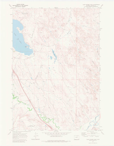 United States Geological Survey Lake De Smet East, WY (1970, 24000-Scale) digital map