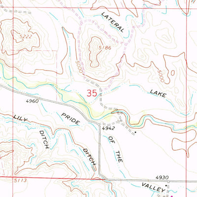 United States Geological Survey Lake De Smet West, WY (1967, 24000-Scale) digital map