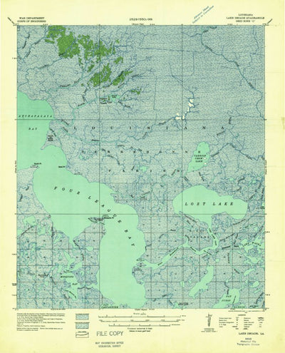 United States Geological Survey Lake Decade, LA (1932, 62500-Scale) digital map