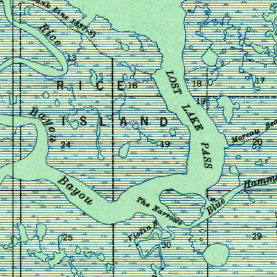 United States Geological Survey Lake Decade, LA (1932, 62500-Scale) digital map