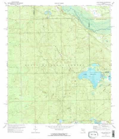 United States Geological Survey Lake Delancy, FL (1970, 24000-Scale) digital map