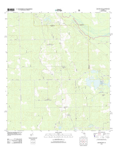 United States Geological Survey Lake Delancy, FL (2012, 24000-Scale) digital map