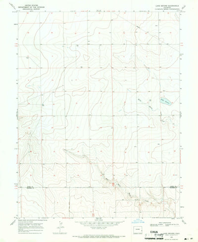 United States Geological Survey Lake Devore, CO (1968, 24000-Scale) digital map
