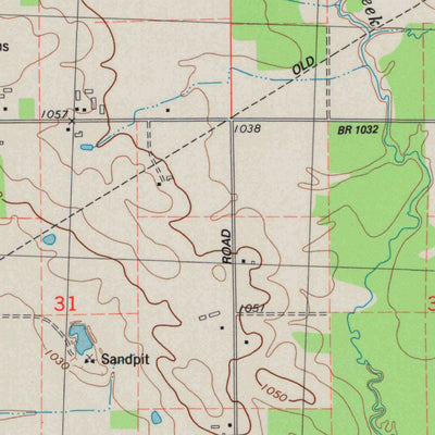 United States Geological Survey Lake Dexter, WI (1984, 24000-Scale) digital map