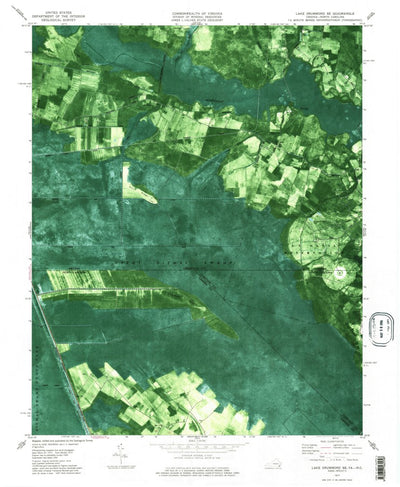 United States Geological Survey Lake Drummond SE, VA-NC (1977, 24000-Scale) digital map