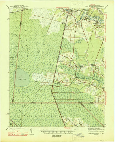 United States Geological Survey Lake Drummond, VA-NC (1945, 62500-Scale) digital map