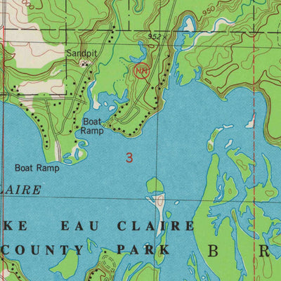 United States Geological Survey Lake Eau Claire East, WI (1979, 24000-Scale) digital map