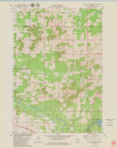 United States Geological Survey Lake Eau Claire West, WI (1979, 24000-Scale) digital map