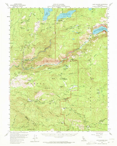 United States Geological Survey Lake Eleanor, CA (1956, 62500-Scale) digital map