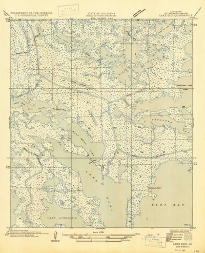 United States Geological Survey Lake Eloi, LA (1947, 31680-Scale) digital map