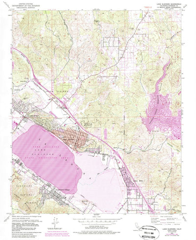 United States Geological Survey Lake Elsinore, CA (1953, 24000-Scale) digital map