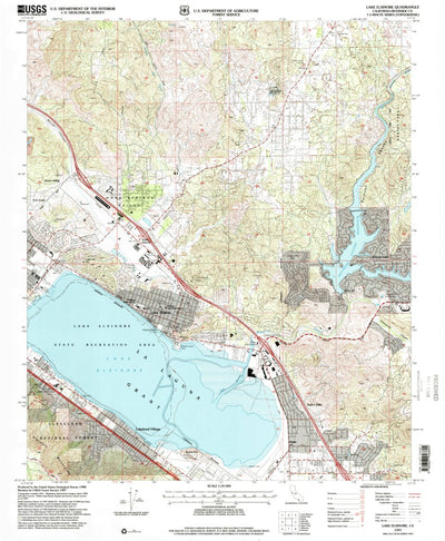 United States Geological Survey Lake Elsinore, CA (1997, 24000-Scale) digital map
