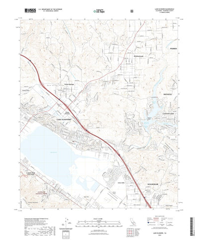 United States Geological Survey Lake Elsinore, CA (2022, 24000-Scale) digital map