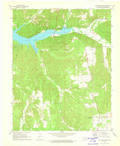 United States Geological Survey Lake Eucha East, OK (1971, 24000-Scale) digital map