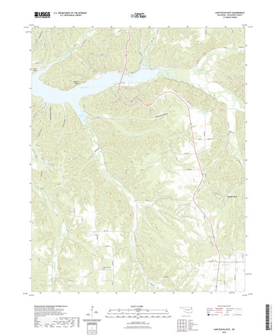 United States Geological Survey Lake Eucha East, OK (2022, 24000-Scale) digital map