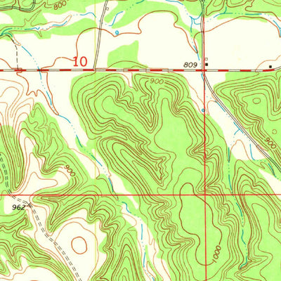 United States Geological Survey Lake Eucha West, OK (1971, 24000-Scale) digital map