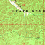 United States Geological Survey Lake Eucha West, OK (1971, 24000-Scale) digital map