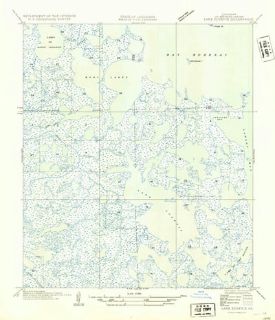 United States Geological Survey Lake Eugenie, LA (1954, 31680-Scale) digital map