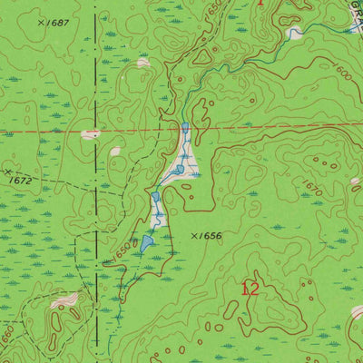 United States Geological Survey Lake Evelyn, WI-MI (1973, 24000-Scale) digital map