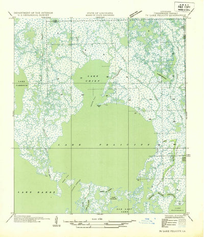 United States Geological Survey Lake Felicity, LA (1954, 31680-Scale) digital map
