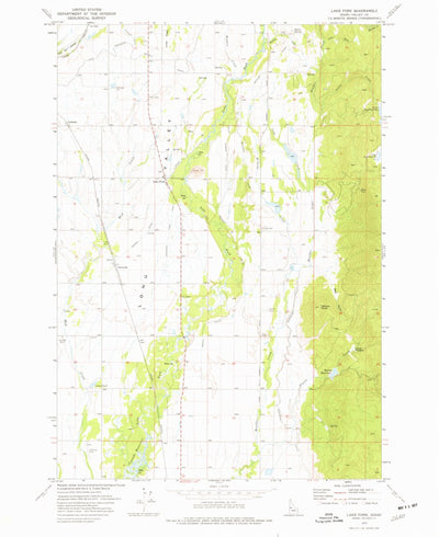 United States Geological Survey Lake Fork, ID (1973, 24000-Scale) digital map