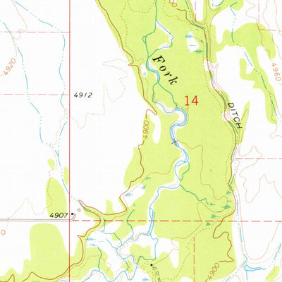 United States Geological Survey Lake Fork, ID (1973, 24000-Scale) digital map