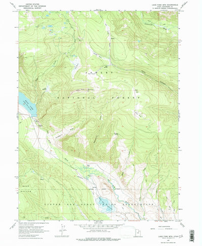 United States Geological Survey Lake Fork Mountain, UT (1967, 24000-Scale) digital map