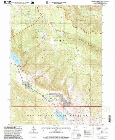 United States Geological Survey Lake Fork Mountain, UT (1996, 24000-Scale) digital map