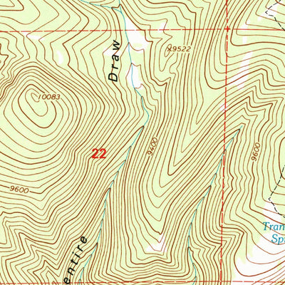 United States Geological Survey Lake Fork Mountain, UT (1996, 24000-Scale) digital map