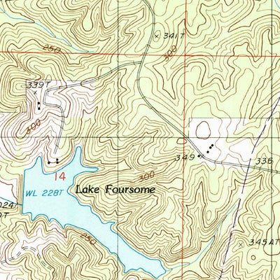United States Geological Survey Lake Foursome, LA (1986, 24000-Scale) digital map