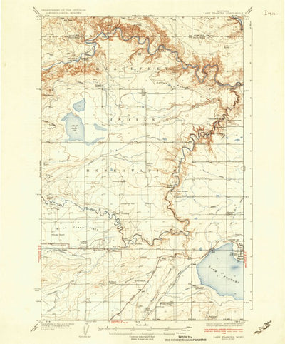 United States Geological Survey Lake Frances, MT (1937, 62500-Scale) digital map