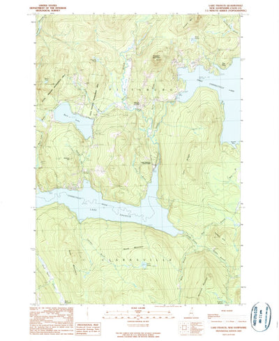 United States Geological Survey Lake Francis, NH (1989, 24000-Scale) digital map
