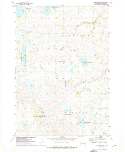 United States Geological Survey Lake Francis, SD (1973, 24000-Scale) digital map
