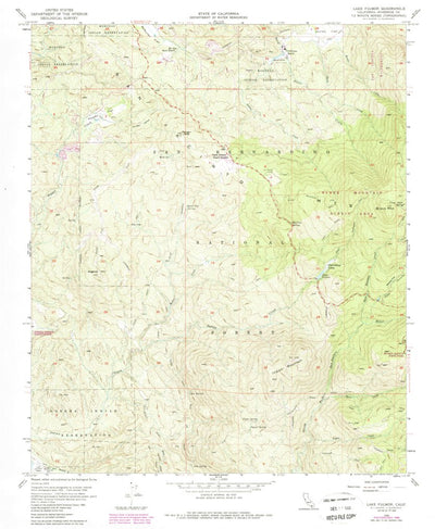 United States Geological Survey Lake Fulmor, CA (1956, 24000-Scale) digital map
